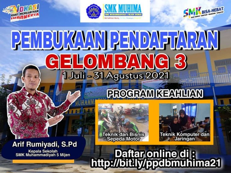 Pendaftaran Gelombang 3 PPDB SMK MUHIMA