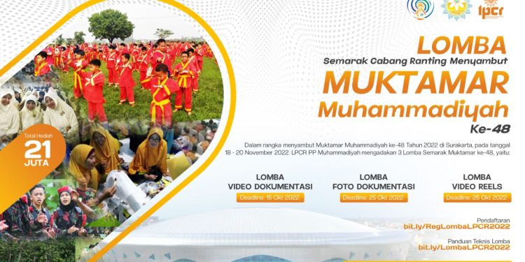 Lomba Semarak Cabang Ranting Menyambut Muktamar Muhammadiyah ke 48, Total Hadiah 21 Juta