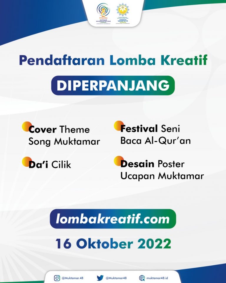 Lomba Kreatif Muktamar Diperpanjang Hingga 16 Oktober