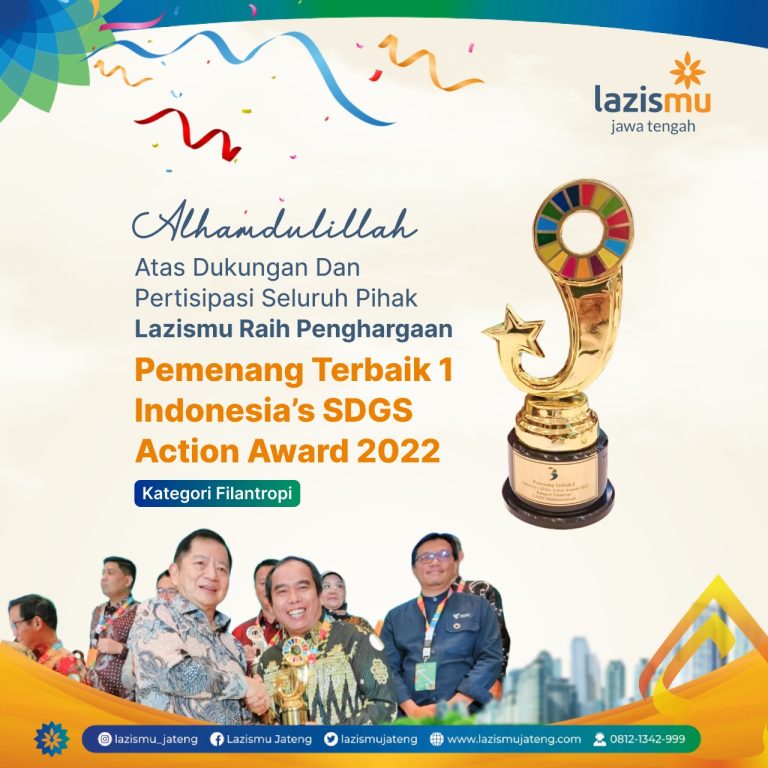 Lazismu Raih Penghargaan Pemenang Terbaik I Indonesia’s SDGs Action Awards 2022