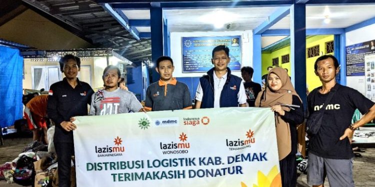 Wujud Taawun pada Sesama, Lazismu Wonosobo Kirim Satu Truk Bantuan ke Demak
