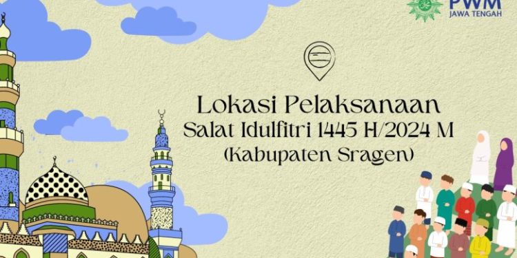 Lokasi, Khatib, dan Imam Salat Idulfitri Kabupaten Sragen Tahun 2024