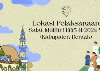 Lokasi, Khatib, dan Imam Salat Idulfitri Kabupaten Demak Tahun 2024